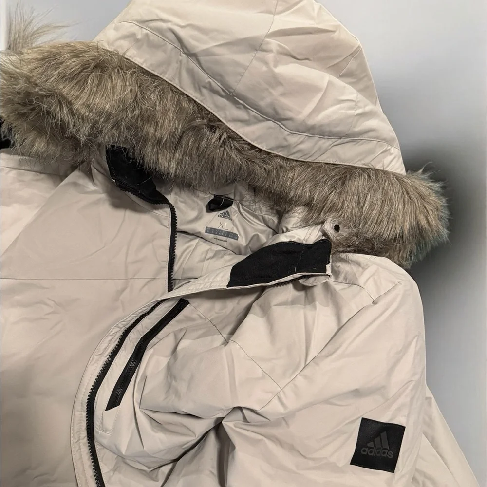 Adidas Tech Puffer Jacket with Detachable Fur - Picture 3 of 3